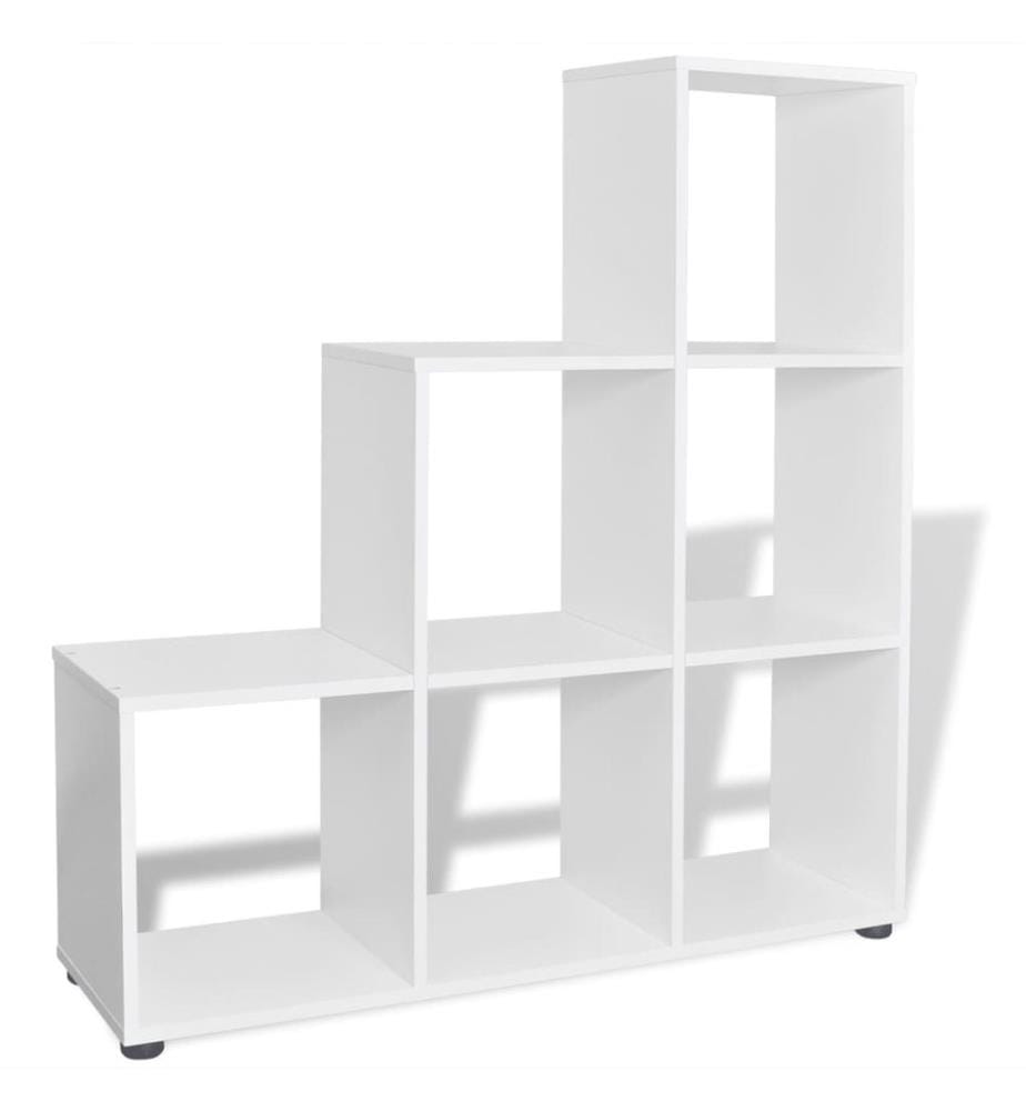 Treppenregal Bücherregal 107 cm Weiss