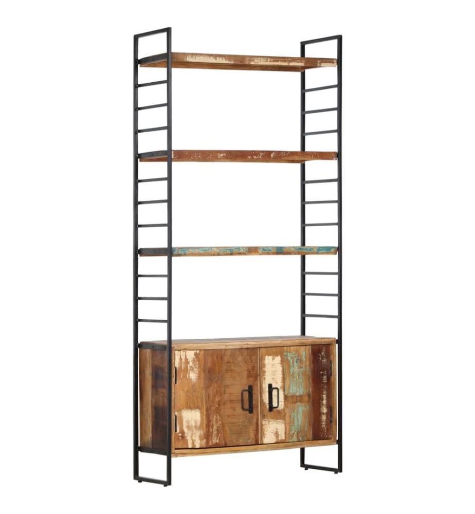 Bücherregal 4 Ebenen 80x30x180 cm Altholz Massiv