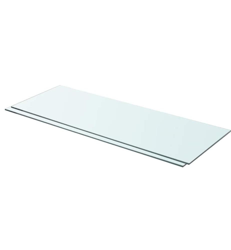 Regalböden 2 Stk. Glas Transparent 80x30 cm