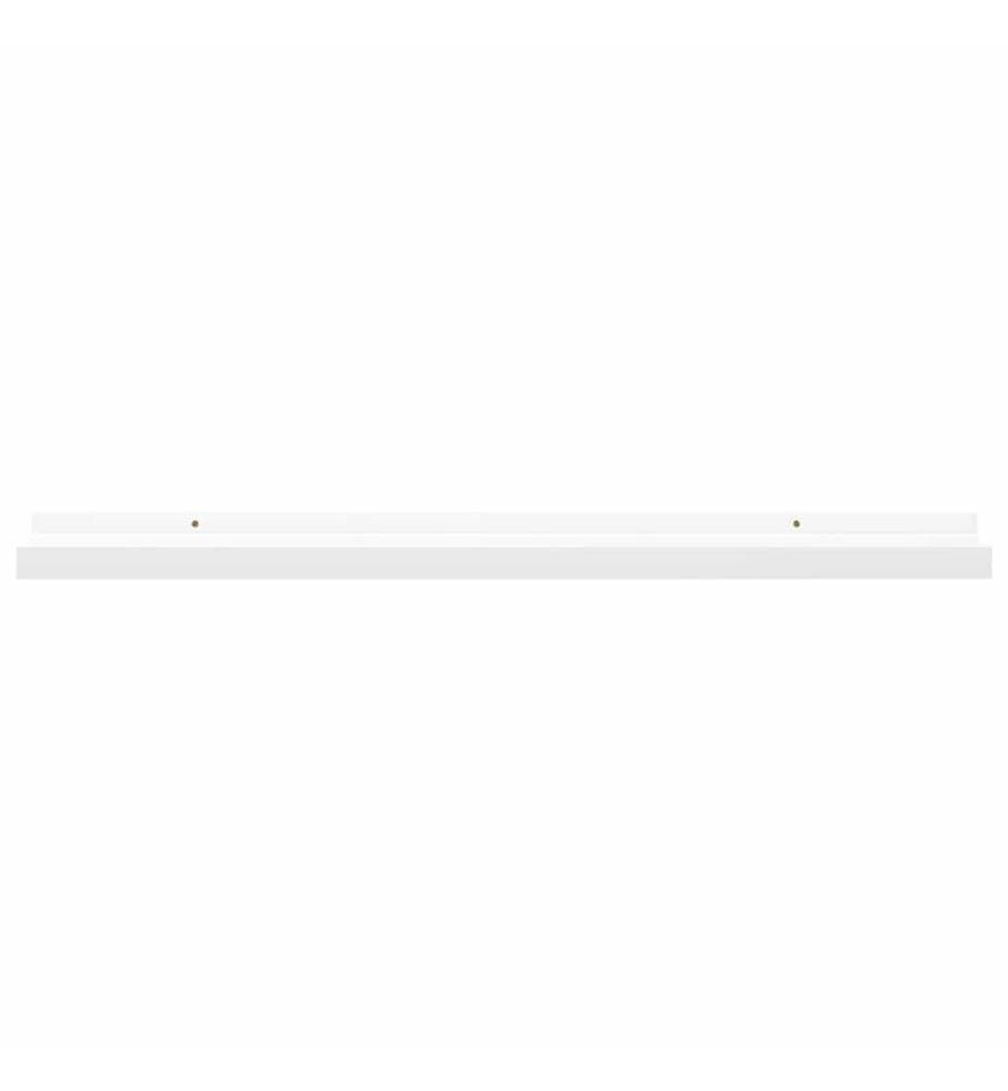 Bilderleisten 2 Stk. Weiss 80x9x3 cm MDF
