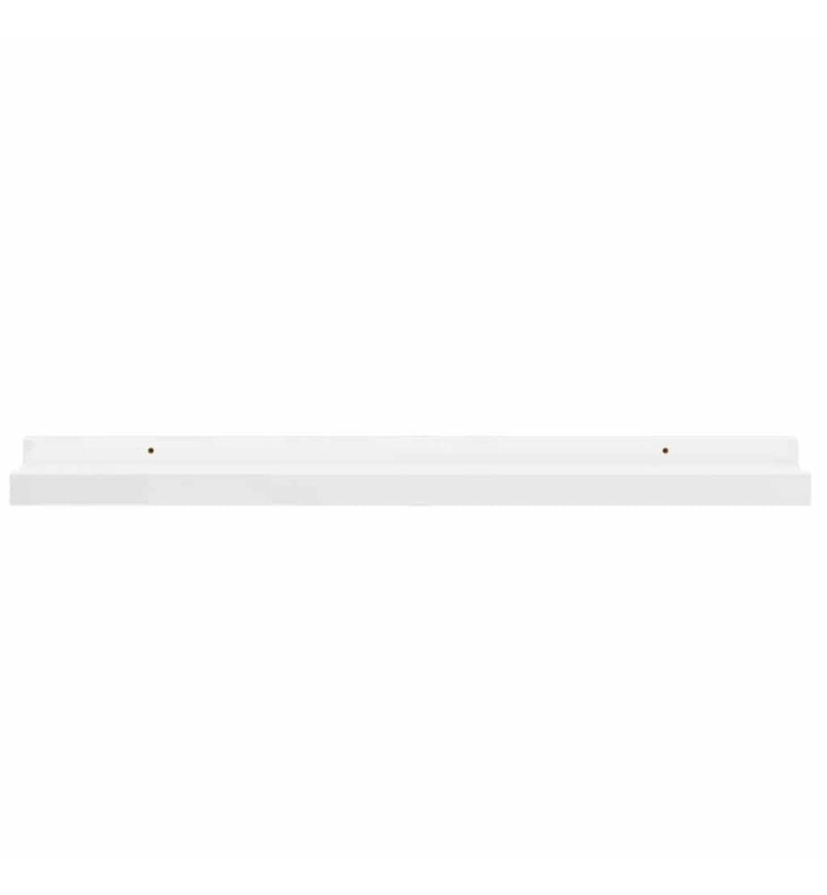 Wandregale 4 Stk. Hochglanz-Weiss 60x9x3 cm