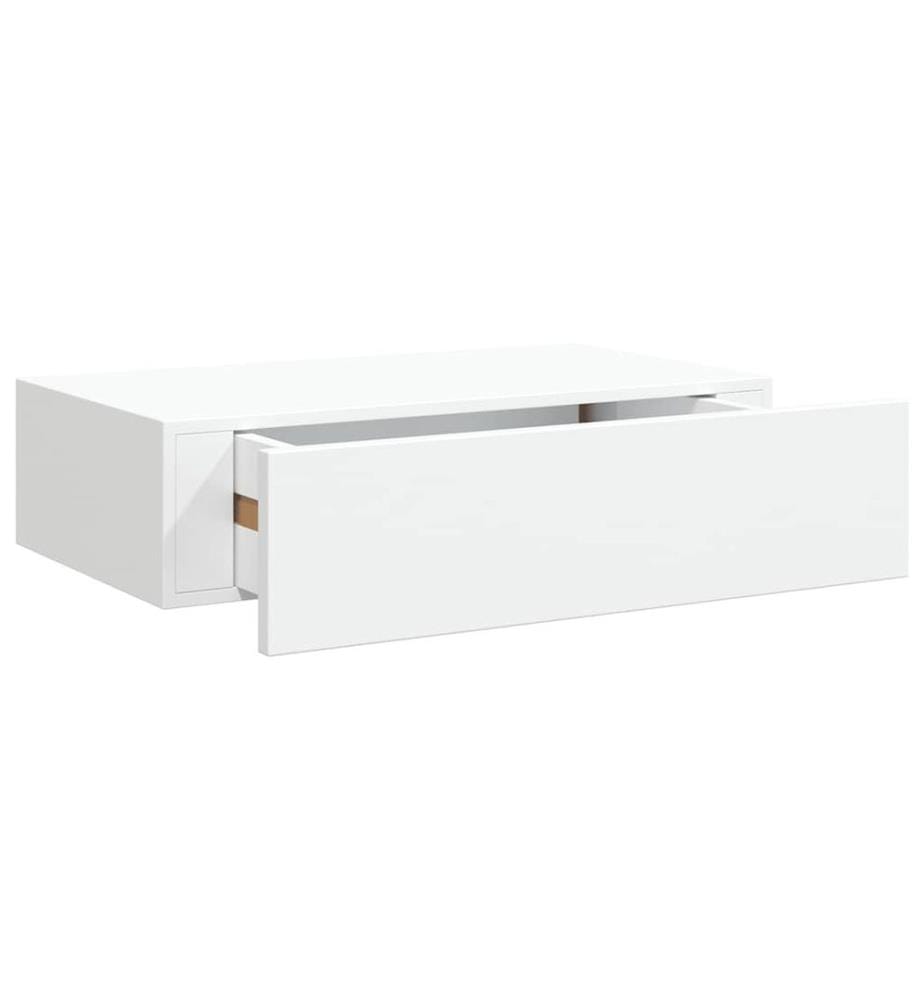 Wandregale mit Schubladen 2 Stk. Weiss 40x23,5x10 cm MDF