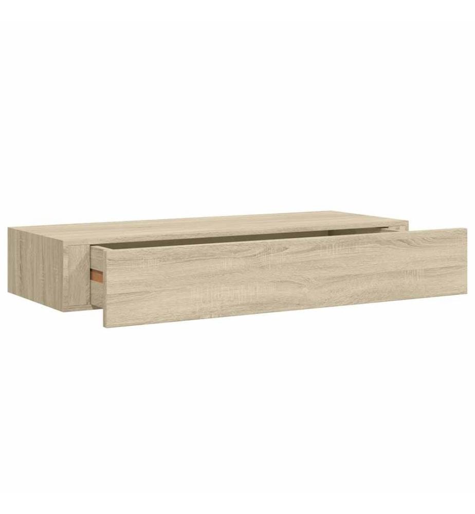 Wandregale mit Schubladen 2 Stk. Eichen-Optik 60x23,5x10 cm MDF