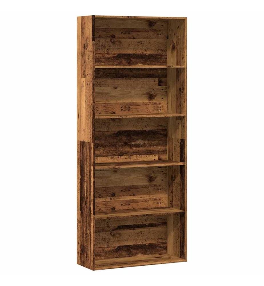 Bücherregal Altholz-Optik 80x30x189 cm Holzwerkstoff