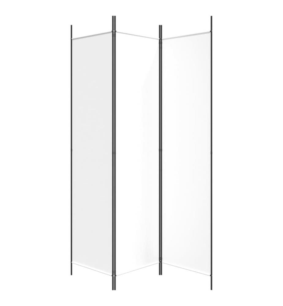 3-tlg. Paravent Weiss 150x200 cm Stoff