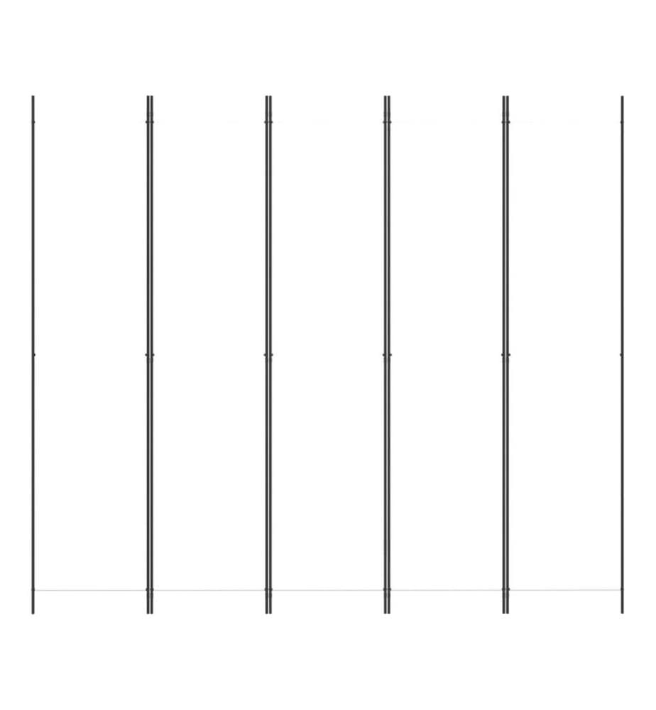 5-tlg. Paravent Weiss 250x220 cm Stoff