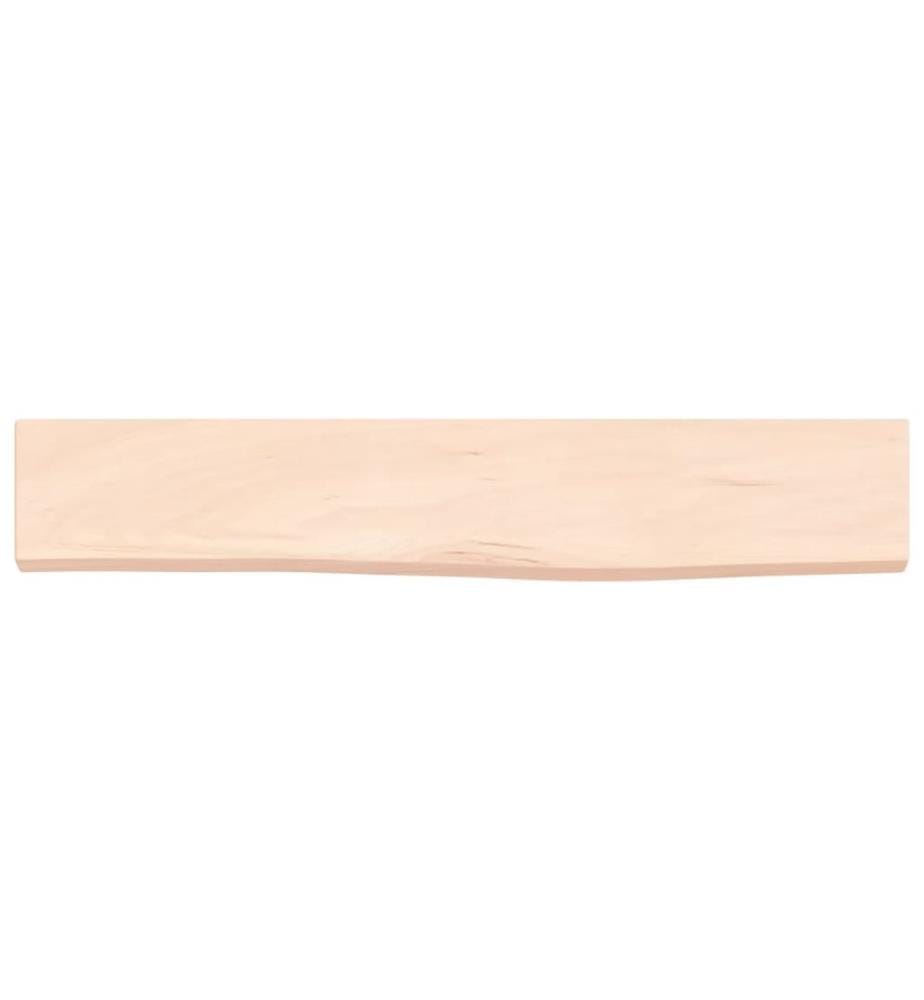 Wandregal 60x10x2 cm Massivholz Eiche Unbehandelt