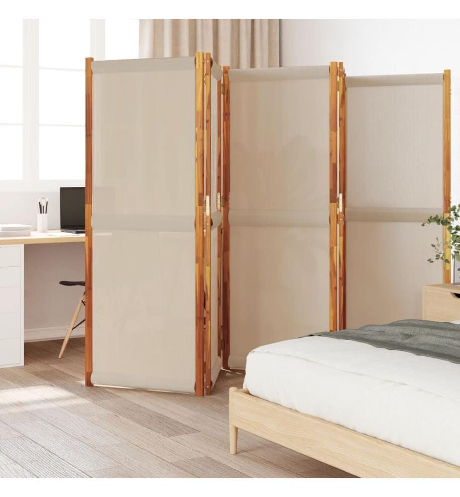 5-tlg. Paravent Taupe 350x180 cm