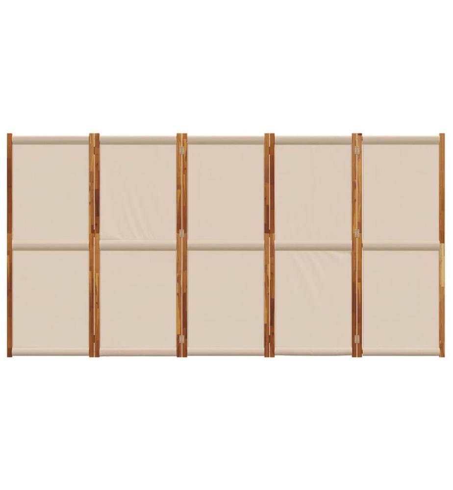 5-tlg. Paravent Taupe 350x180 cm