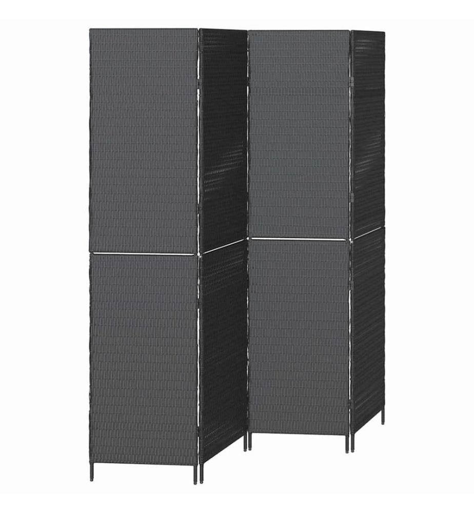 Paravent Noir 195 x 180 cm polyrotin