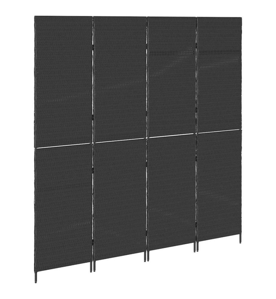 Paravent Noir 195 x 180 cm polyrotin