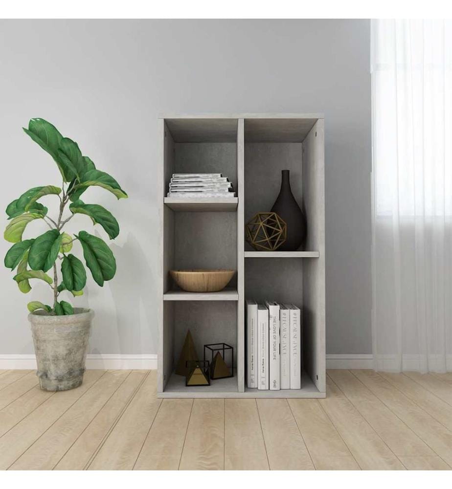 Bücherregal/Sideboard Betongrau 50x25x80 cm Holzwerkstoff