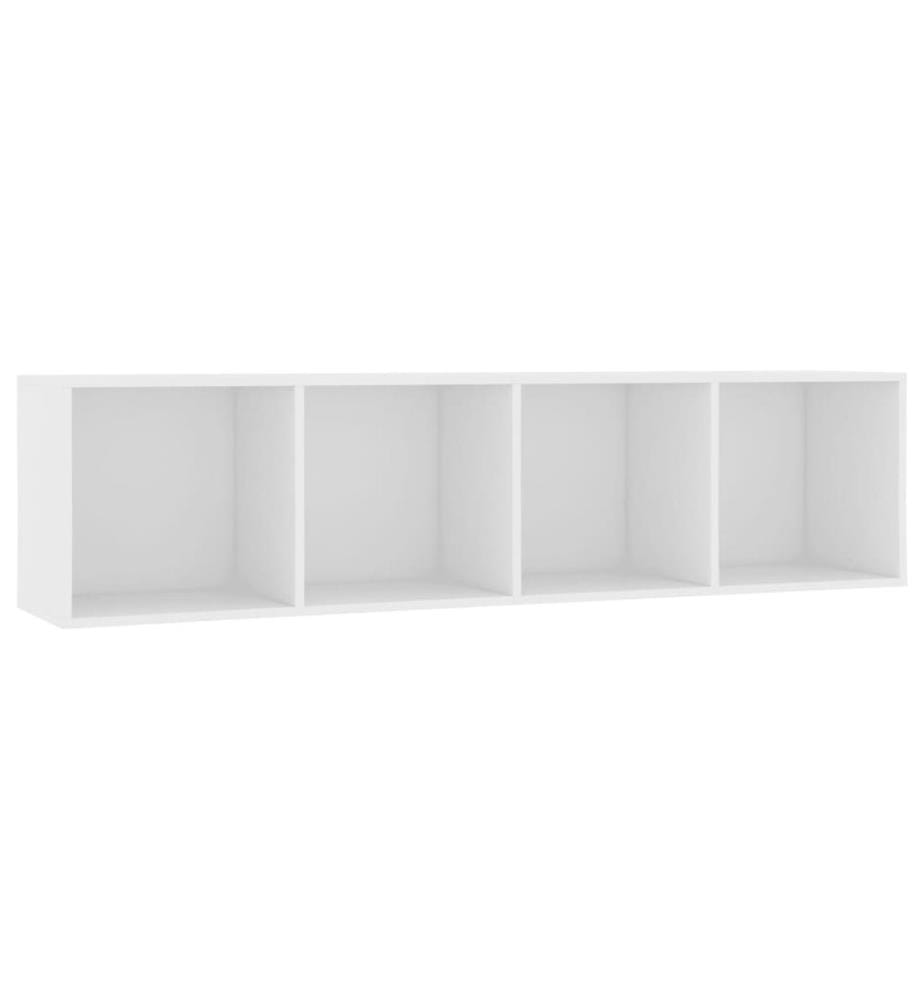 Bücherregal/TV-Schrank Weiss 143×30×36 cm