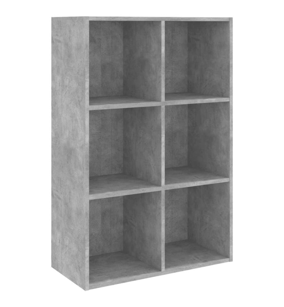 Bücherregal/Sideboard Betongrau 66x30x98 cm Holzwerkstoff