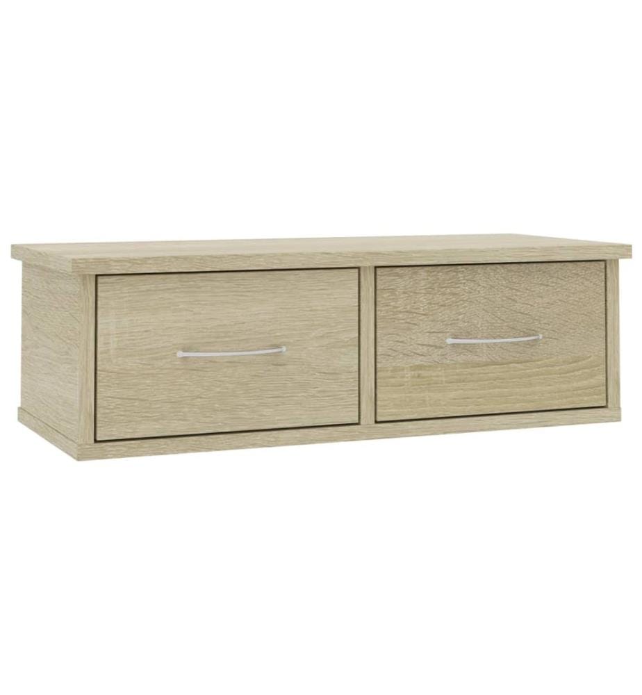 Wand-Schubladenregal Sonoma-Eiche 60x26x18,5 cm Holzwerkstoff