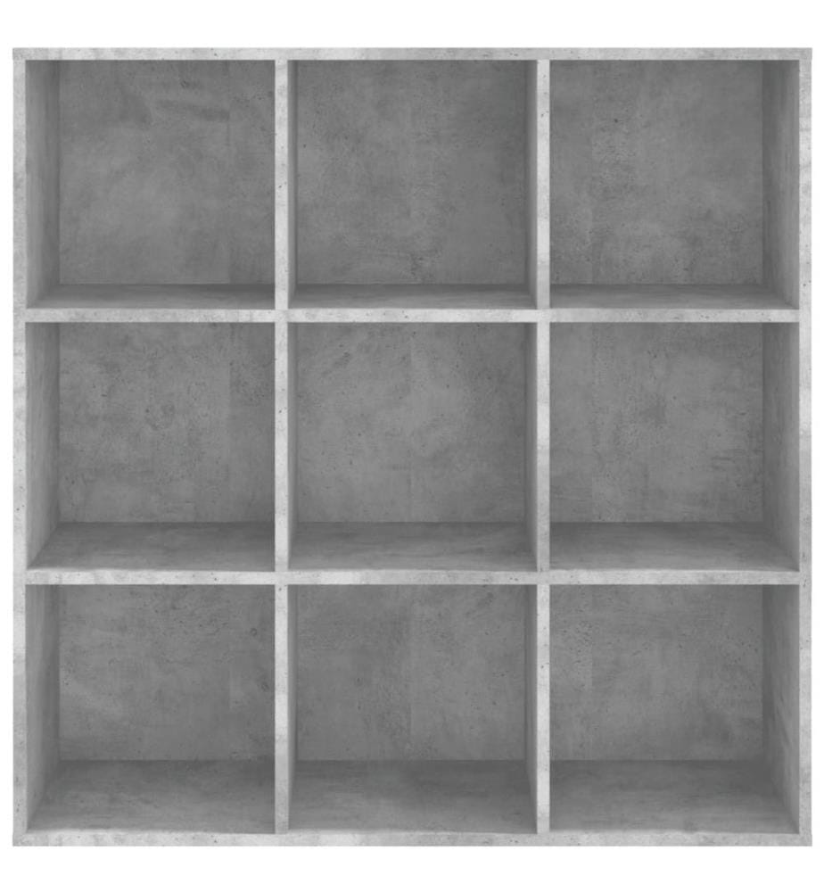Bücherregal Betongrau 98x29x97,5 cm Holzwerkstoff
