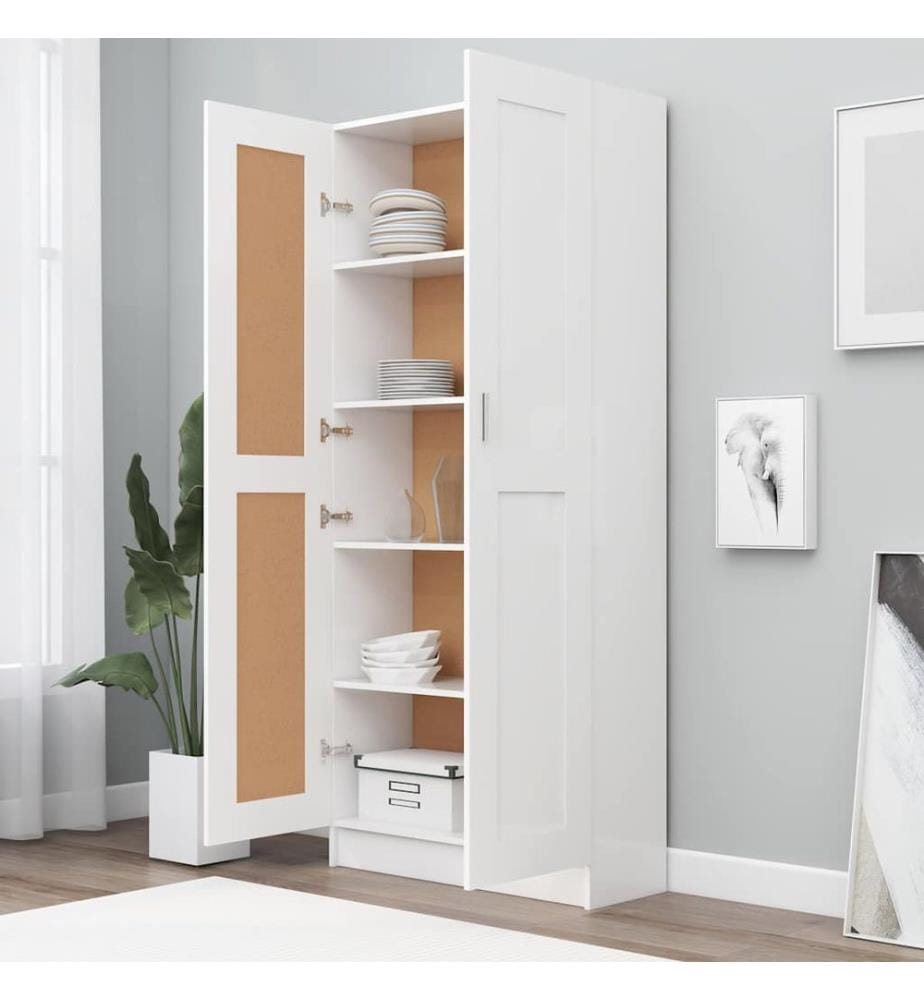 Bücherschrank Weiss 82,5x30,5x185,5 cm Holzwerkstoff