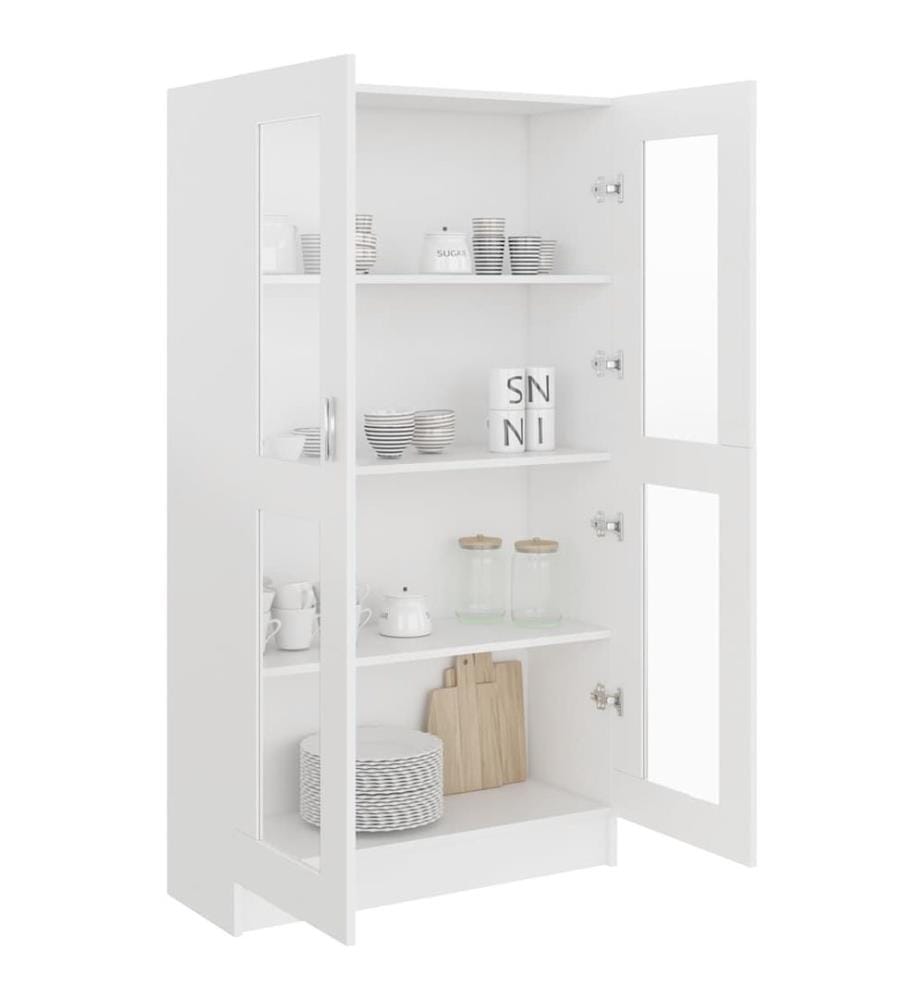 Vitrinenschrank Weiss 82,5x30,5x150 cm Holzwerkstoff