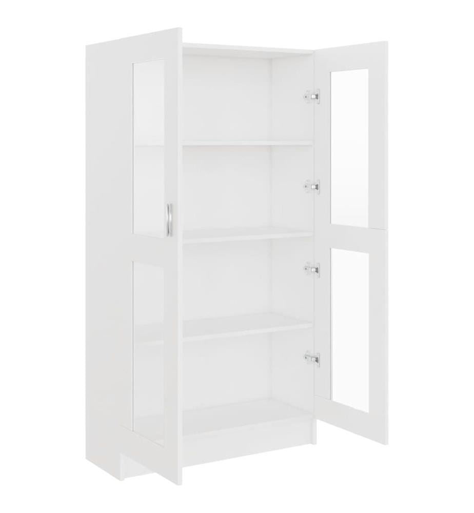 Vitrinenschrank Weiss 82,5x30,5x150 cm Holzwerkstoff