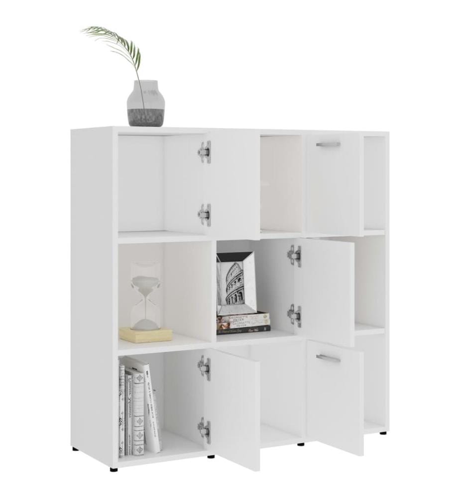Bücherregal Weiss 90x30x90 cm Holzwerkstoff