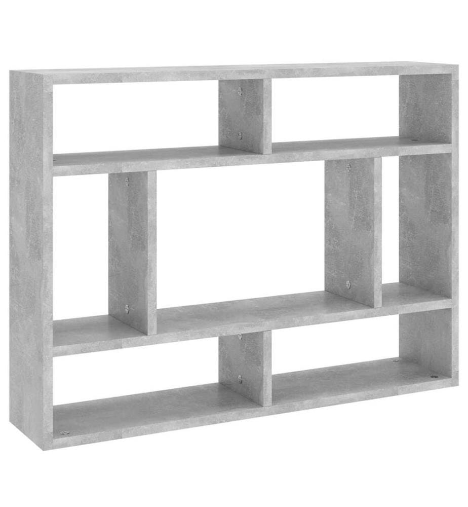 Wandregal Betongrau 75x16x55 cm Holzwerkstoff