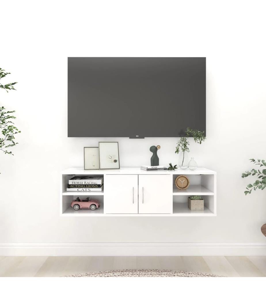 Wandregal Weiss 102x30x29 cm Holzwerkstoff