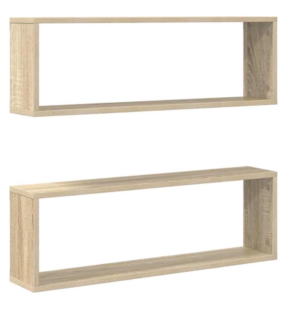 Würfelregale 2 Stk. Sonoma-Eiche 80x15x26,5 cm Holzwerkstoff