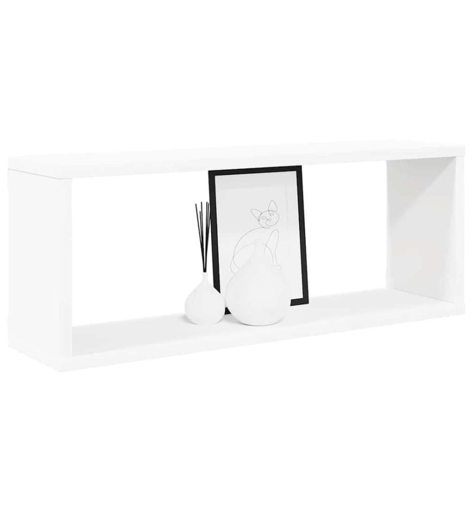 Würfelregale 4 Stk. Weiss 60x15x23 cm Holzwerkstoff