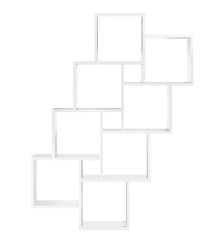 Würfelregal Weiss 90x15x119 cm Holzwerkstoff
