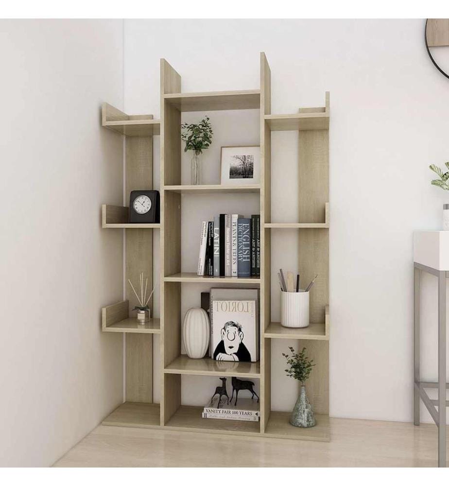Bücherregal Sonoma-Eiche 86x25,5x140 cm Holzwerkstoff