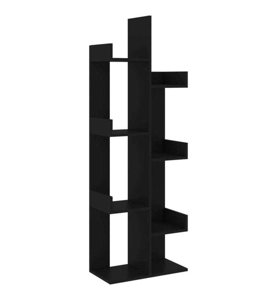 Bücherregal Schwarz 48x25,5x140 cm Holzwerkstoff