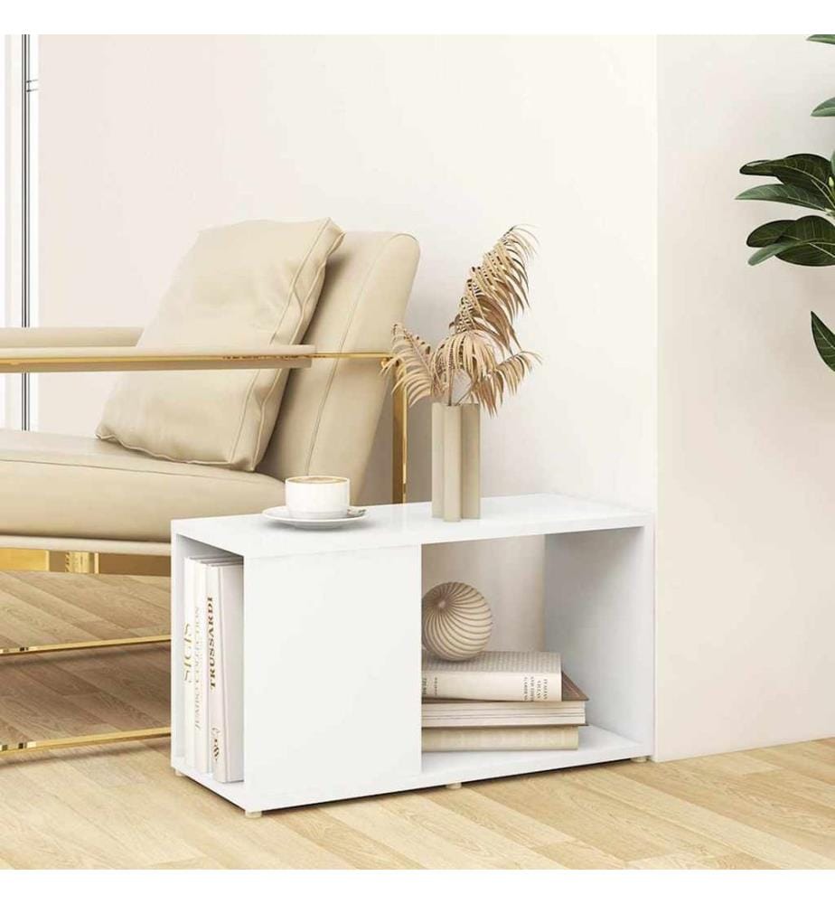 Meuble TV Blanc 60x24x32 cm Bois d'ingénierie