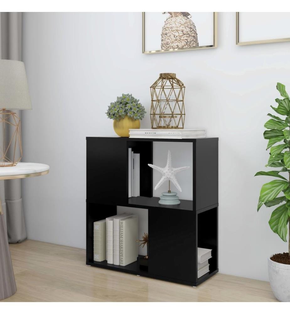 Bücherregal Schwarz 60x24x63 cm Holzwerkstoff