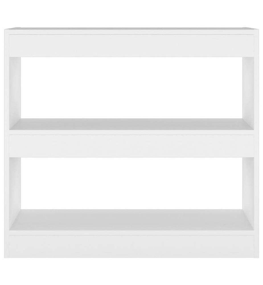 Bücherregal/Raumteiler Weiss 80x30x72 cm