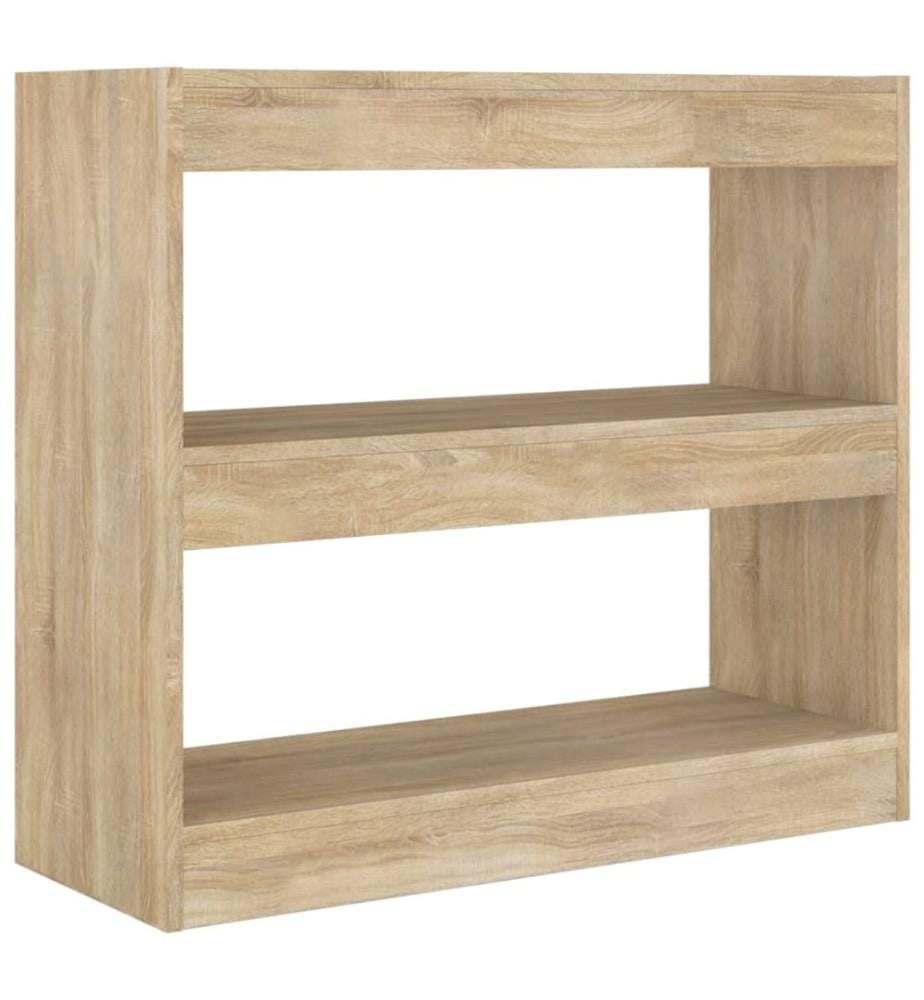 Bücherregal/Raumteiler Sonoma-Eiche 80x30x72 cm