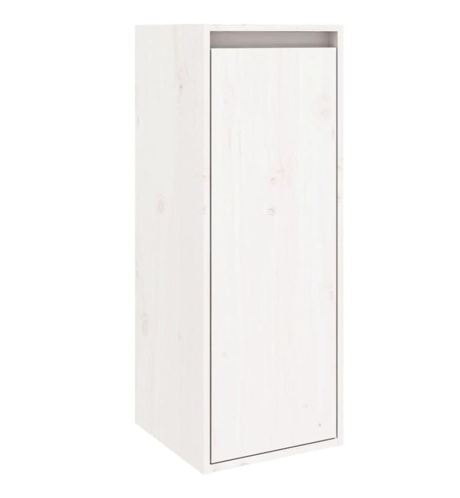 Wandschrank Weiss 30x30x80 cm Massivholz Kiefer
