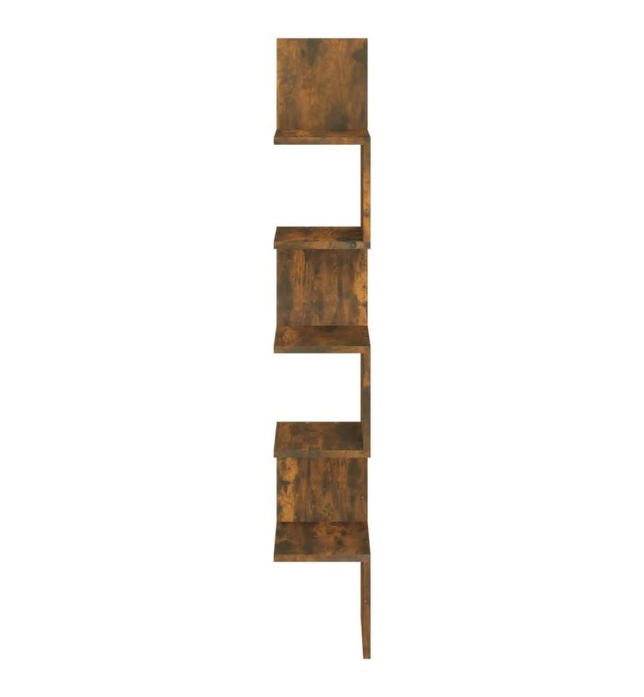 Wand-Eckregal Räuchereiche 20x20x127,5 cm Holzwerkstoff