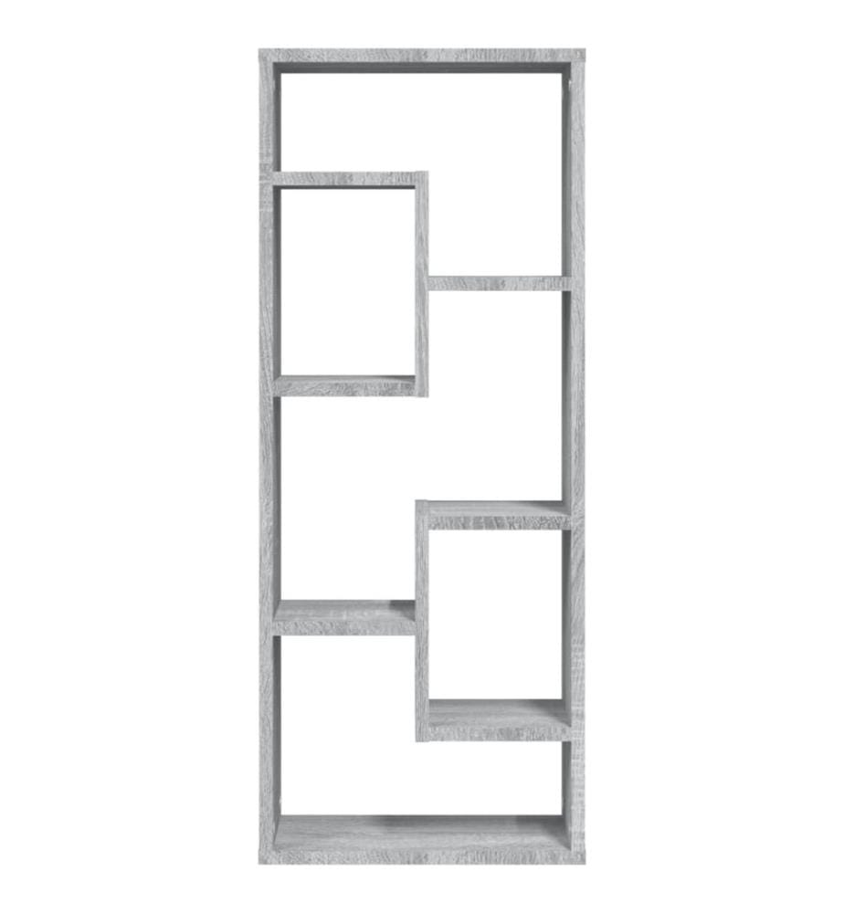 Wandregal Grau Sonoma 36x16x90 cm Holzwerkstoff