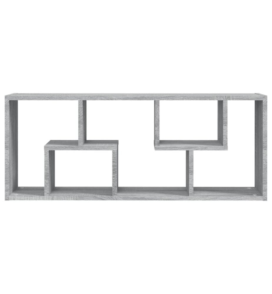 Wandregal Grau Sonoma 36x16x90 cm Holzwerkstoff