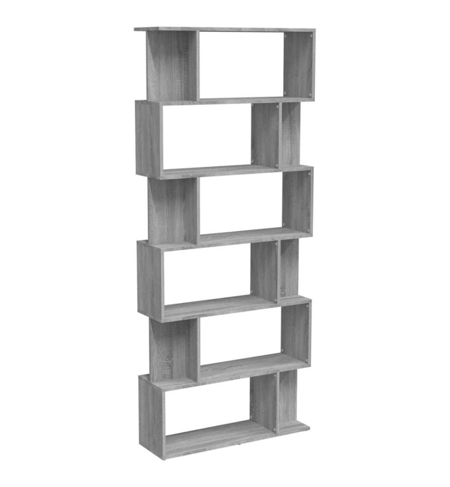 Bücherregal/Raumteiler Grau Sonoma 80x24x192 cm Holzwerkstoff