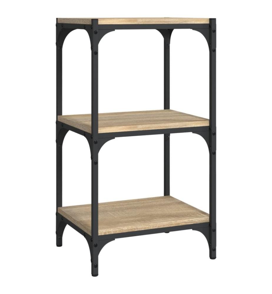 Bücherregal Sonoma-Eiche 40x33x70,5 cm Holzwerkstoff und Stahl