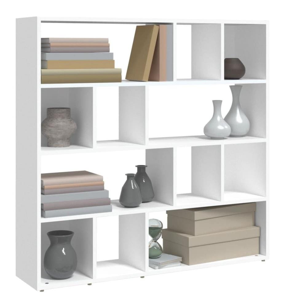 Bücherregal/Raumteiler Weiss 105x24x102 cm