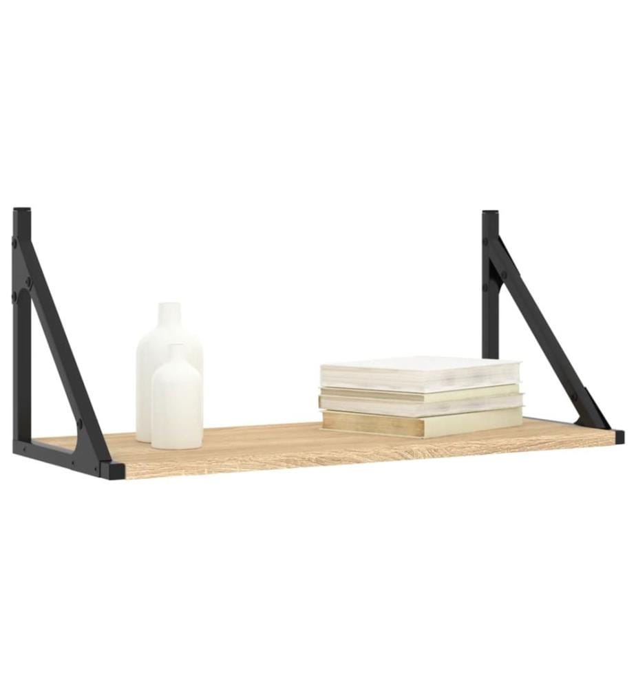Wandregale 2 Stk. Sonoma-Eiche 60x25x25,5 cm Holzwerkstoff
