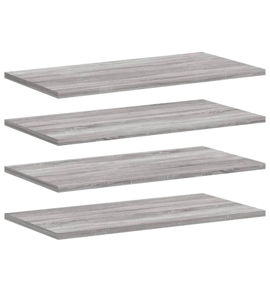 Wandregale 4 Stk. Grau Sonoma 60x20x1,5 cm Holzwerkstoff