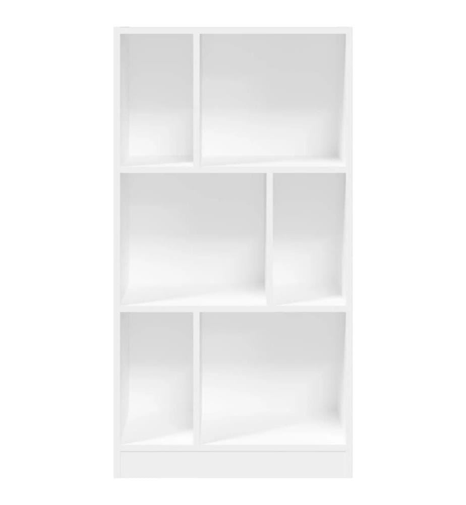 Bücherregal Weiss 57x28,5x107,5 cm Holzwerkstoff