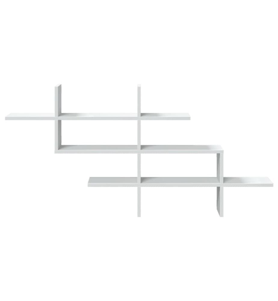 Wandregal Weiss 124,5x18x60,5 cm Holzwerkstoff