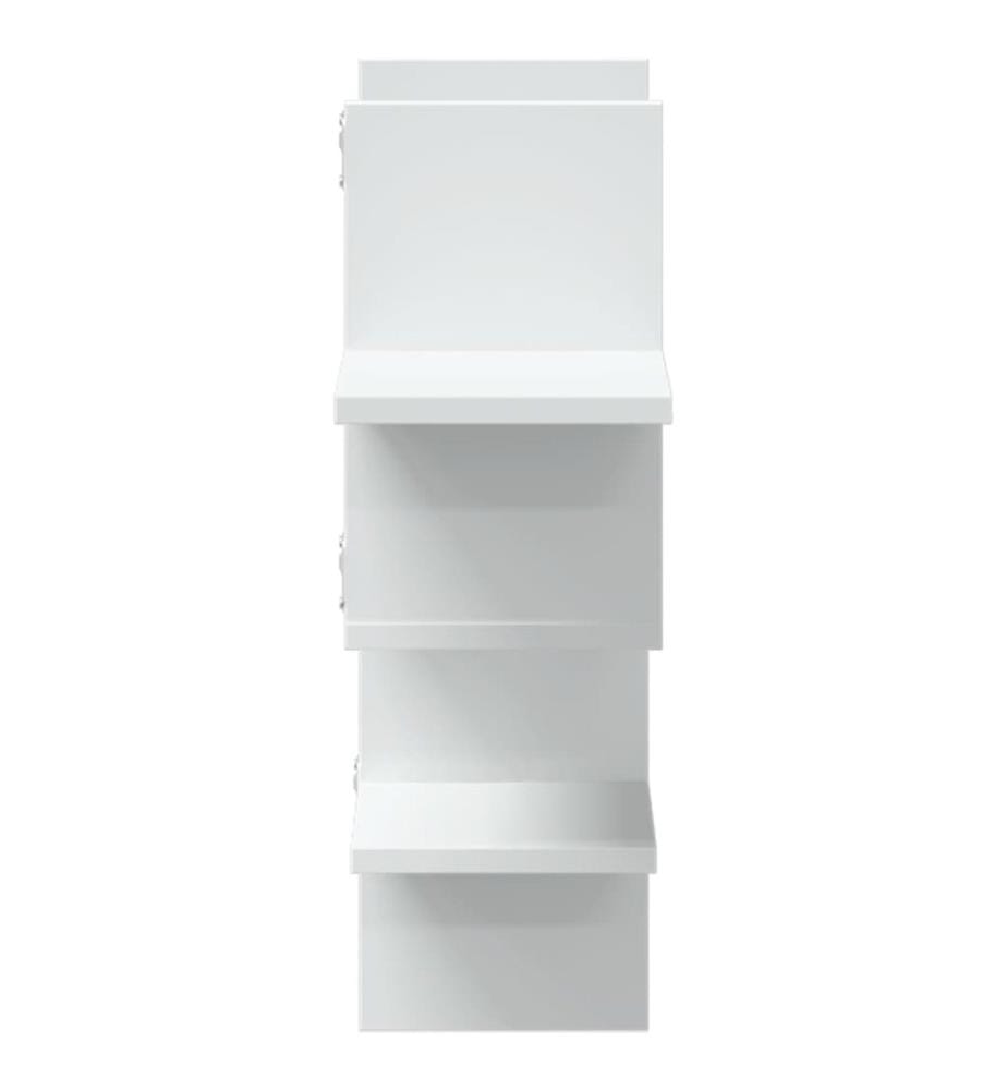 Wandregal Weiss 124,5x18x60,5 cm Holzwerkstoff