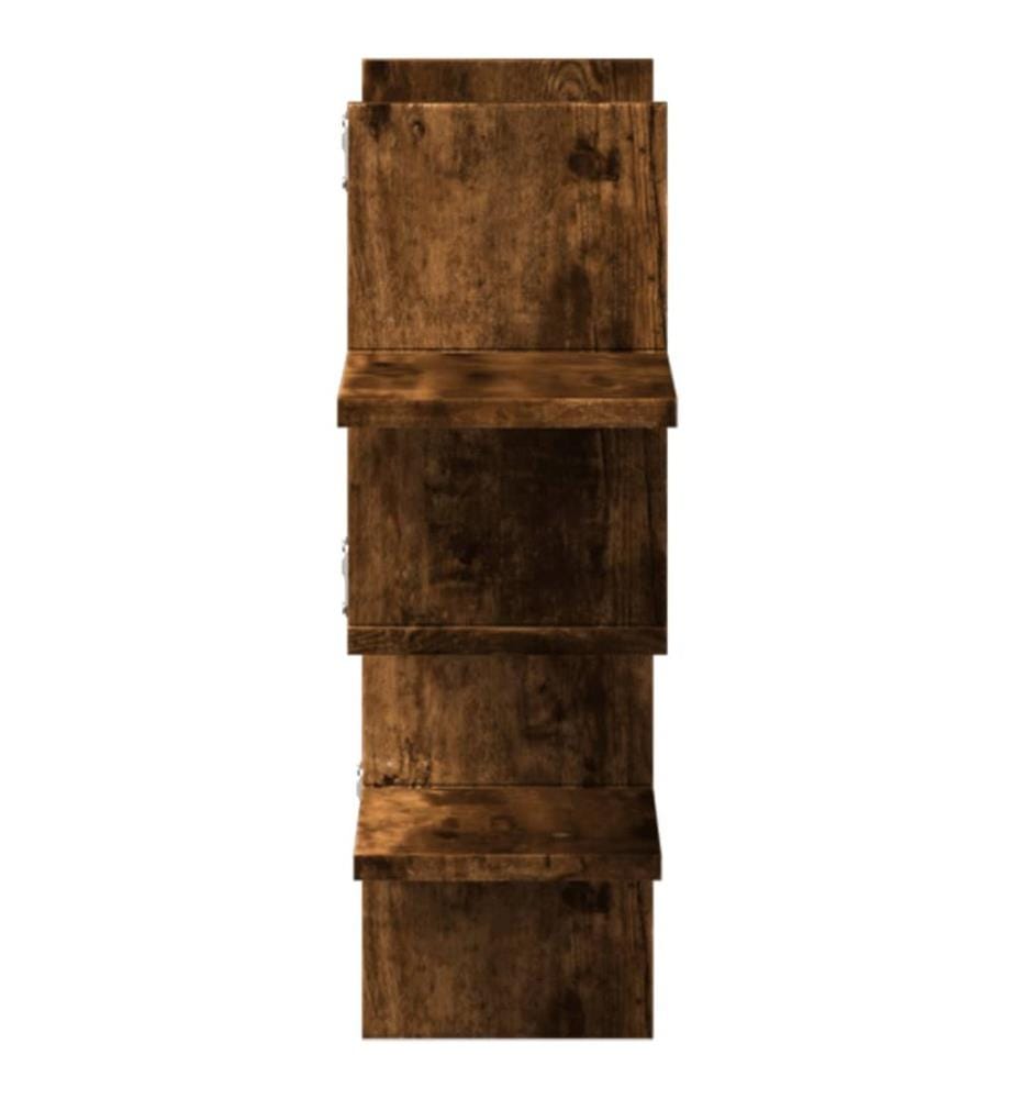 Wandregal Räuchereiche 124,5x18x60,5 cm Holzwerkstoff