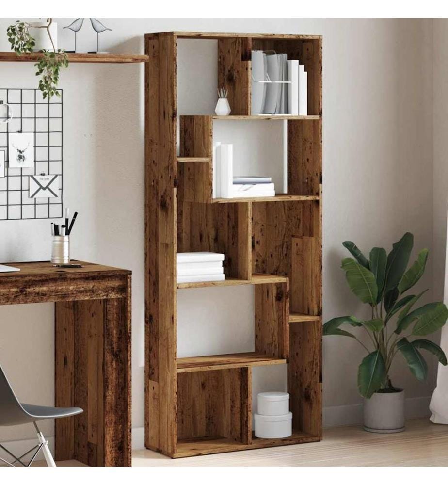 Bücherregal Altholz-Optik 67x24x161 cm Holzwerkstoff