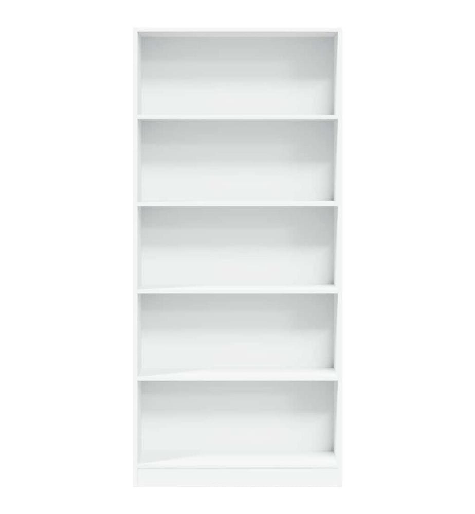 Bücherregal Weiss 80x24x176 cm Holzwerkstoff